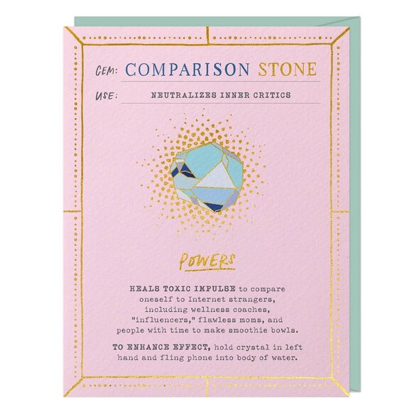 "Comparison Stone" Greeting Card - Picture 1 of 2